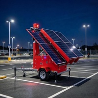 Caméra solaire haute performance pour la sécurité, remorques hybrides mobiles avec éclairage CCTV pour la surveillance des parkings