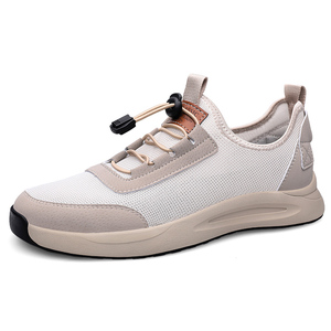 Chaussures de course minimalistes pour hommes, baskets de marche et de jogging à enfiler ou à <span class=keywords><strong>lacets</strong></span>, en cuir, tissu maillé, maille respirante, ajourées, pour l'extérieur - Product Image 2