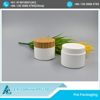 Pot en plastique PLA biodégradable Direct d'usine avec couvercle en bambou