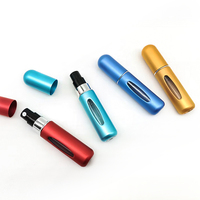 Vente en gros bouteille de parfum personnalisée rechargeable en aluminium vaporisateur atomiseur bouteille de parfum de décantation de 5 ml recharge