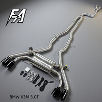 Impression 3D pour BMW X3 X3M F97 X4 X4M F98 3.0T 2019-2023, Valvetronic de haute qualité en SS304 avec 4 sorties d'échappement en fibre de carbone