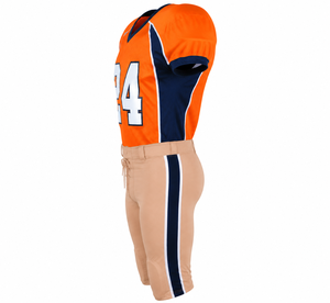 Uniforme de football américain imprimé en gros / Maillot d'équipe 100 % polyester à impression numérique, séchage rapide, col en V, manches courtes, unisexe, unique - Product Image 3