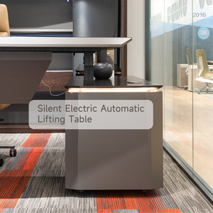 Muebles de oficina de alta gama, elevador eléctrico de pie, escritorio ejecutivo de altura ajustable, escritorio de lujo boss - Product Image 4