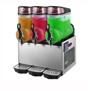 12L*3 Triple-Bowl Slush dispenser Machine 900W Commercial Ice Smoothie machine Big Capacity Frozen Drink Slush Machine