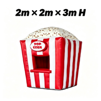 Seni Emas Kustom untuk Tenda Kios Popcorn Tiup Corn-1 Oxford 2x2x3m, Acara Karnaval, Pesta, Promosi Iklan