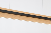 Suspension LED moderne en bois massif de noyer nordique nouveau lustre d'intérieur chinois pour étude de table à thé de restaurant longue utilisation