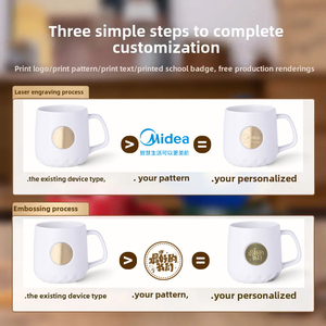Tùy chỉnh đồng kim loại dập nổi <span class=keywords><strong>logo</strong></span> cốc cà phê với xử lý màu xanh lá cây Sứ Ly Gốm cốc cà phê cho văn phòng nhà kinh doanh Quà Tặng - Product Image 5