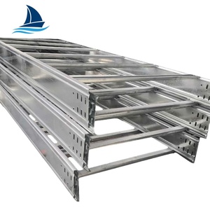 電気ケーブルトレイ中国工場一般的に使用される工業用トレイケーブルホットディップ亜鉛メッキはしごCE付き - Product Image 6