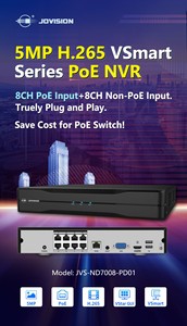 ND7008 + N955-HY Kit de caméra intérieure 5MP avec 8CH <span class=keywords><strong>NVR</strong></span> H.265 Vue grand angle Options de stockage de données dans le cloud - Product Image 5