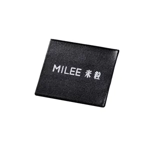 Milee Thư Logo Tùy Chỉnh In Thương Hiệu Logo Quần Áo Nhãn Thẻ Dệt Khâu Cổ Nhãn Quần Áo Giày Nam Bền Vững Nhãn Chính