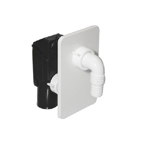 Sifone per lavatrice a incasso Bonominidi con piastra bianca diametro 40 mm per sifoni idraulici - Product Image 1