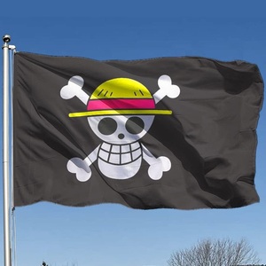 Bandera Personalizada de Anime de una Pieza para Exteriores, Impresión de <span class=keywords><strong>Banderas</strong></span> de los <span class=keywords><strong>Piratas</strong></span> del Sombrero de Paja de Luffy - Product Image 6