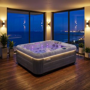 VIRLUX Airbnb Friendly <strong>Getaway</strong> Hot Tub with Freestanding Acrylic Shell for Short Term Rental Property Wellness - Product Image 1