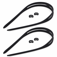 Sangles de remplacement en silicone noir pour lunettes de natation, lot de 2 pièces