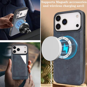 Étui portefeuille magnétique <span class=keywords><strong>en</strong></span> <span class=keywords><strong>cuir</strong></span> PU <span class=keywords><strong>avec</strong></span> porte-carte, étui compatible <span class=keywords><strong>avec</strong></span> la charge sans fil <span class=keywords><strong>pour</strong></span> <span class=keywords><strong>iPhone</strong></span> 17 16 15 14 13 <span class=keywords><strong>12</strong></span> <span class=keywords><strong>Pro</strong></span> <span class=keywords><strong>Max</strong></span> - Product Image 4