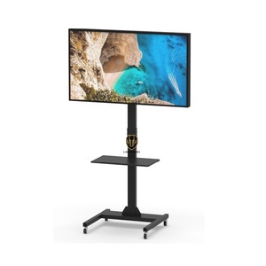 Chariot AV LONGSHUEI pivotant à 360 degrés en aluminium avec écran réglable jusqu'à 32 pouces, fonction d'inclinaison et de rotation - Product Image 4