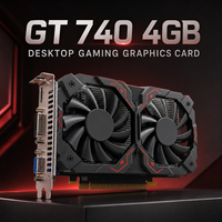 New GT740 4GB GDDR5 128Bit Dual Fan 4K Gaming Graphics Card with DirectX 12 and PCI Express 3.0 X16 for Desktop PC