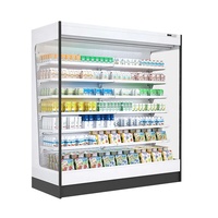 Vitrine Réfrigérée Verticale 5 Niveaux pour Boissons et Crèmes Glacées, à Température Unique, avec Dégivrage Automatique et Refroidissement par Air