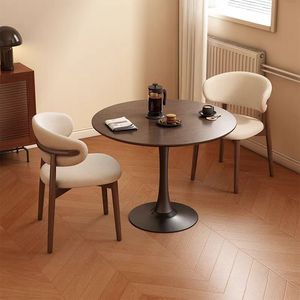 Table à manger ronde Tulip, structure de support stable, meubles de salon - Product Image 4