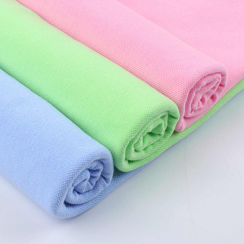 Легкий вес 95% хлопок 5% спандекс стрейч Пике трикотажная рубашка поло из ткани для футболки с принтом «человек