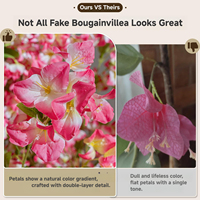 Arbre artificiel réaliste de bougainvillier - Arbre fleuri artificiel réaliste et durable dans un pot blanc pour la maison, les mariages et la décoration
