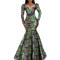 Robes Longues en Coton Ciré Africain Derniers Modèles Ankara pour Femmes Robe Bubu en Coton Ciré Ankara