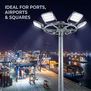 Luminaria LED IP66 de aluminio para mástil alto con terminal, 150lm/W, anticorrosión y 5 años de garantía - Product Image 1