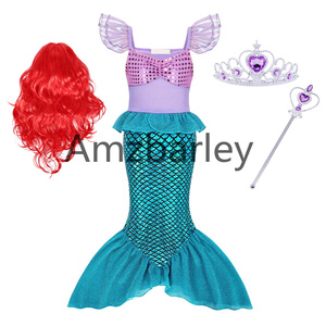 Ventas calientes Chica Princesa Vestido Niños <span class=keywords><strong>Sirenita</strong></span> Fiesta de Halloween Cosplay Disfraces Niños Anime Disfraces - Product Image 1