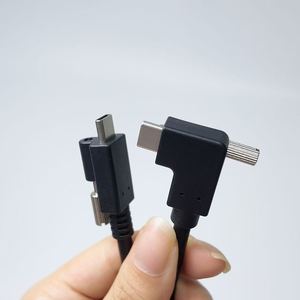 支持定制直角USB Type C公对公连接线，带螺丝锁紧，工业数据和充电线，低最小起订量 - Product Image 5