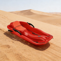 Vente en gros de luge en plastique épaissi avec coussin de siège ergonomique antidérapant pour enfants et adultes, idéale pour les sports d'hiver sur la montagne, la herbe et le sable