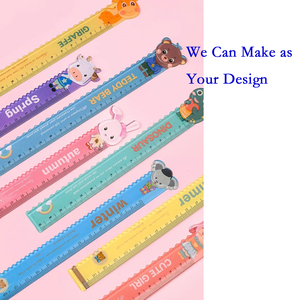 Righello in Plastica Multifunzionale con Logo Personalizzato, 15cm, Design a Onde Cartoon, Pratico e Creativo, Set per Scuola e <span class=keywords><strong>Matematica</strong></span> - Product Image 5