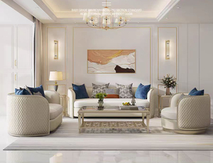 Nhà Máy Giá Sang Trọng Thoải Mái Phòng Khách <span class=keywords><strong>Sofa</strong></span> Đặt Thép Không Gỉ 1 + 2 + 3 Ghế Da Ghế Cho Khách Sạn Phòng Khách Đồ Nội Thất - Product Image 2