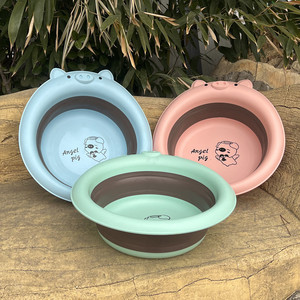 Angel Pig – lavabo pliable pour bébé, bassin en plastique portable, multifonction, pour voyage en plein air, de 0 à 12 mois, couleurs mélangées - Product Image 1