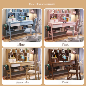 Scrivania per Studenti in Legno Regolabile in Altezza, Tavolo <span class=keywords><strong>da</strong></span> Studio Ergonomico in Legno Massello - Adatto per Bambini/Adolescenti, Uso in Camera <span class=keywords><strong>da</strong></span> Letto e Aula - Product Image 2