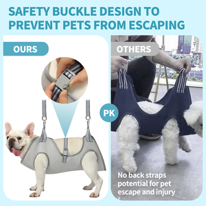 Kit Amaca per Toelettatura Cani Senza Stress, Imbracatura Sicura per Taglio Unghie, Cinghie Regolabili, Cura Veterinaria Domestica - Product Image 5