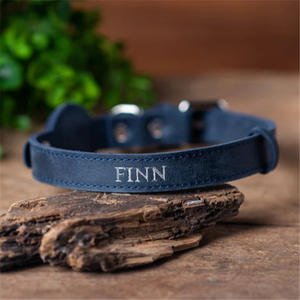 <span class=keywords><strong>Collar</strong></span> de Cuero Vacuno de Color Sólido Personalizado, Estilo Vintage, con Anillo Metálico para Mascotas, Perros y Gatos - Product Image 4