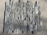 Panneaux muraux en fausse pierre ardoise extérieure pierres d'ardoise philippine pierre naturelle gris argenté ardoise