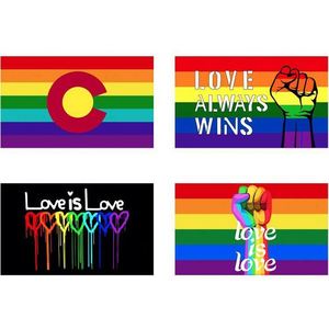 Bandera LGBT de Orgullo Gay, Lésbico, Bisexual y Transgénero de Poliéster Impermeable de Alta Calidad de 3x5 pies, Impresión Digital, para Colgar - Product Image 5