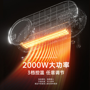 Wall Mounted Electric Bathroom <b>Heater</b> Dual Use Hot Cold Air <b>Small</b> Size 20 Sqm Heating Area Timing Function 2 8 Hours - Product Image 2