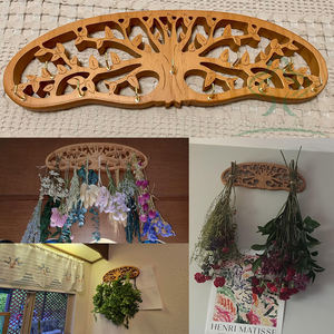 Drijfhout Muur Hangende Sieraden Hanger-Rustieke Handgemaakte Houten Logs Opknoping Tak Decor Met 5 Haken Voor Ambachten - Product Image 5