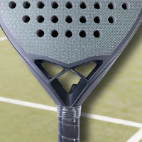 Raqueta de Pádel Personalizada de Fibra de Carbono HEIBO, Fabricante OEM ODM, 12K 18K 24K, Profesional, 38mm 360g, Modelo Padel-100, Venta al Por Mayor