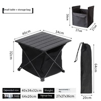 Table de pique-nique pliable légère MING CHAN pour l'extérieur avec une pochette en tissu pour le rangement, adaptée aux pique-niques et au camping.