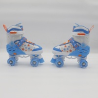 Patins à roulettes d'extérieur pour débutants - 3 tailles réglables, 8 roues lumineuses, roulements ABEC-7, durables et respirants pour enfants et adolescents