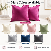 Housse de coussin carrée en velours personnalisable pour la décoration de la maison