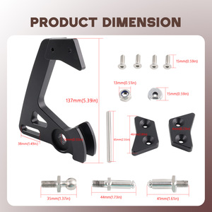 Kit de Palanca de Cambios Corta Manual de 6 Velocidades para Volkswagen Audi, Aleación de Aluminio, Pieza de Mejora GBFO08-BK - Product Image 5