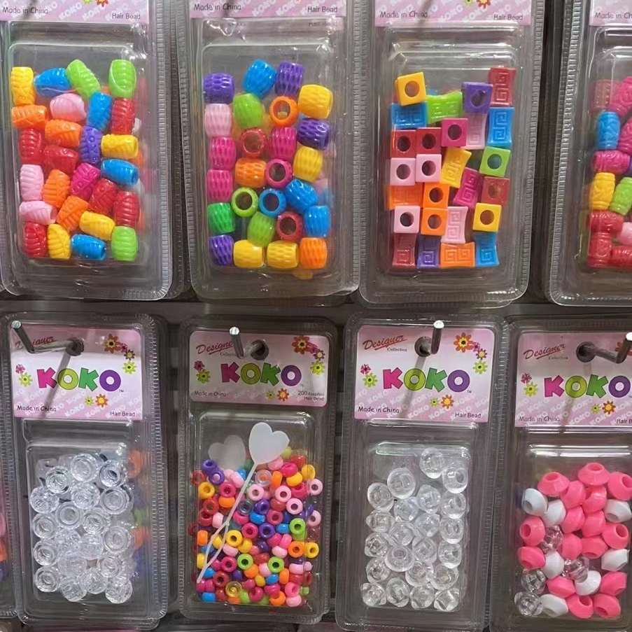 Оптовая продажа Yiwu, Африканские Детские косички, украшения для волос, аксессуары для дредов, Детские бусины для волос с большими отверстиями