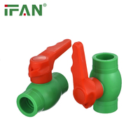 Valve en plastique IFAN Raccords PPR Couleur verte Raccord PPR Plomberie Vannes de système d'eau chaude et froide