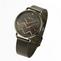 Montre de luxe pour femme au design simple, mouvement à quartz japonais Miyota GL22, 5 ATM, bracelet en maille d'acier inoxydable de 36 mm, couleur café
