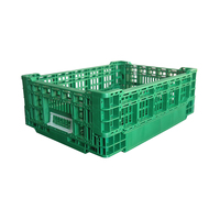 Caisses en plastique perforées pliables de style maille pour tomates, fruits, légumes, champignons