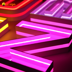 Kinh Doanh Trong Nhà Tùy Chỉnh Kim Loại Vuông Vòng LED Chiếu Sáng Neon Dấu Hiệu <span class=keywords><strong>3D</strong></span> Logo Acrylic LED Chữ Trong Infinity Gương Thư - Product Image 5